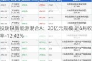 国投瑞银新能源混合A：20亿元规模 近6月收益率-12.42%