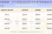 财报速递：宝光股份2024年半年度净利润4593.04万元