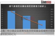 上海：中小微企业政策性融资担保基金规模将分阶段增加至200亿元