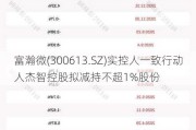 富瀚微(300613.SZ)实控人一致行动人杰智控股拟减持不超1%股份