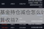 基金持仓减仓怎么计算收益？