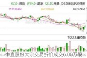 中直股份大宗交易折价成交6.00万股