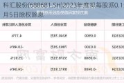 科汇股份(688681.SH)2023年度拟每股派0.1元 6月5日除权除息