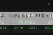 阿仕特朗金融：每股配售价0.261港元 10月8日下午复牌