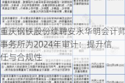 重庆钢铁股份续聘安永华明会计师事务所为2024年审计：提升信任与合规性