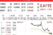 金川国际盘中异动 早盘股价大涨6.17%