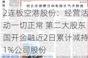 2连板空港股份：经营活动一切正常 第二大股东国开金融近2日累计减持1%公司股份