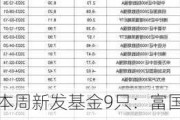 本周新发基金9只：富国博时南方华泰柏瑞等9家公司pk 两只沙特ETF或可关注