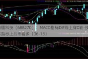 臻镭科技（688270）：MACD指标DIF线上穿0轴-技术指标上后市看多（06-13）