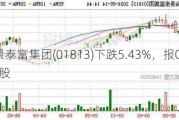 合景泰富集团(01813)下跌5.43%，报0.435元/股