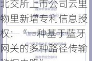 北交所上市公司云里物里新增专利信息授权：“一种基于蓝牙***的多种路径传输数据电路”