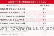 近期出现多个10亿元级别的股份回购、重要股东增持案例