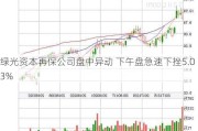 绿光资本再保公司盘中异动 下午盘急速下挫5.03%