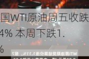 美国WTI原油周五收跌1.4% 本周下跌1.9%