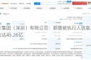 佳兆业集团（深圳）有限公司：新增被执行人信息，执行标的达45.26亿