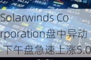 Solarwinds Corporation盘中异动 下午盘急速上涨5.08%