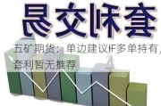 五矿期货：单边建议IF多单持有，套利暂无推荐