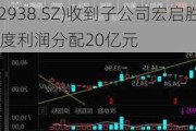 鹏鼎控股(002938.SZ)收到子公司宏启胜精密电子(秦皇岛)2023年度利润分配20亿元