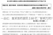 一品红：集采违约退回 2.66 亿，影响几何？