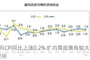 6月CPI同比上涨0.2% 扩内需政策有较***力空间