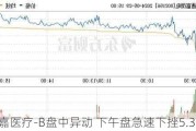 沛嘉医疗-B盘中异动 下午盘急速下挫5.39%