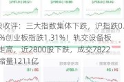 A股收评：三大指数集体下跌，沪指跌0.17%创业板指跌1.31%！轨交设备板块走高，近2800股下跌，成交7822亿缩量1211亿