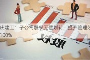 重庆建工：子公司股权无偿划转，提升管理效能100%