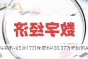 昊海生物科技5月17日斥资约430.37万元回购A股4.72万股