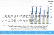 上海海关创新举措助力 上半年浦东新区进出口总值占全市比重超六成