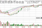 交易所债券市场收盘 “22万科07”跌近9%