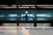 半导体概念股涨跌各异，Arm等涨超2%，超微电脑则跌超2.4%