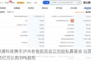 绿通科技携手泸州老窖投资设立创投私募基金 出资1.95亿元认购39%股权