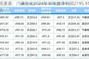 财报速递：广康生化2024年半年度净利润2195.91万元