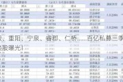 高毅、重阳、宁泉、睿郡、仁桥……百亿私募三季报调仓换股曝光！