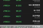 和铂医药-B(02142)9月16日斥资40.42万港元回购35万股