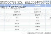 航发控制(000738.SZ)：截止2024年5月20日收盘，公司股东人数为59748