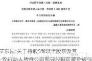 *ST东园:关于持股5%以上股东及其一致行动人所持公司部分股份可能会被强制执行的提示性公告