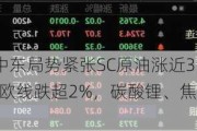 期货午评：中东局势紧张SC原油涨近3%，沪锡沪镍涨2%，集运欧线跌超2%，碳酸锂、焦煤、焦炭菜油跌超1%