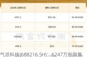 气派科技(688216.SH)：6247万股限售股6月24日解禁