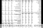 亚世光电董秘边瑞群减持5.6万股，减持金额111.44万元