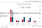 俄罗斯小麦市场急剧整合 市占雄心却带来全球价格波动加剧