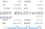 胜蓝股份：董事会决定不提前赎回“胜蓝转债”