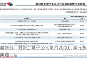 卓越新能：对新加坡子公司增资2000万美元投资生物柴油项目