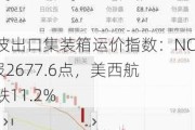 宁波出口集装箱运价指数：NCFI报2677.6点，美西航线跌11.2%