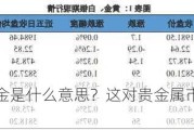 期货中的沪金是什么意思？这对贵金属市场有何影响？