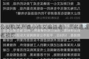 公安机关严查小作文编造者！三名造谣者被罚