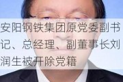 安阳钢铁集团原党委副书记、总经理、副董事长刘润生被开除党籍