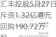 汇丰控股5月27日斥资1.32亿港元回购190.72万股