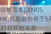 胡桃资本(00905.HK)供股股份将于5月31日开始买卖