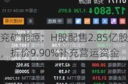 兖矿能源：H股配售2.85亿股，折价9.90%补充营运资金